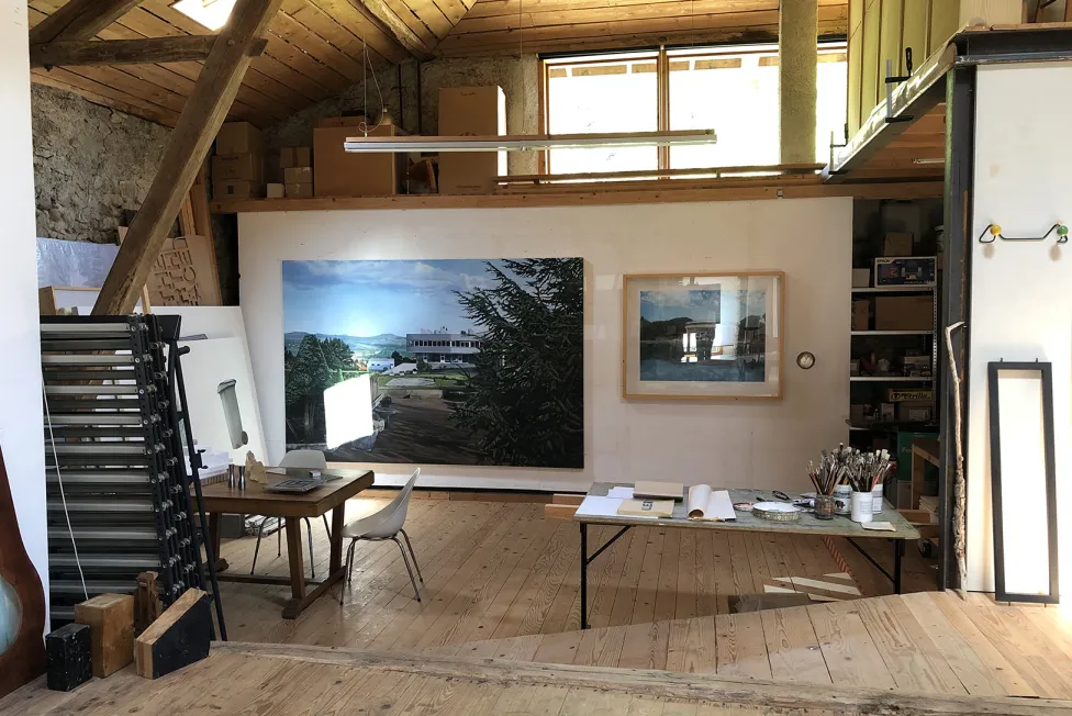 Vue de l'atelier de Bertrand Segonzac